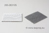 Himmel-Kunstleder auf Akustikschaum - Rollenbreite ca. 1500 mm, ca. 5 mm, gelocht, weiß